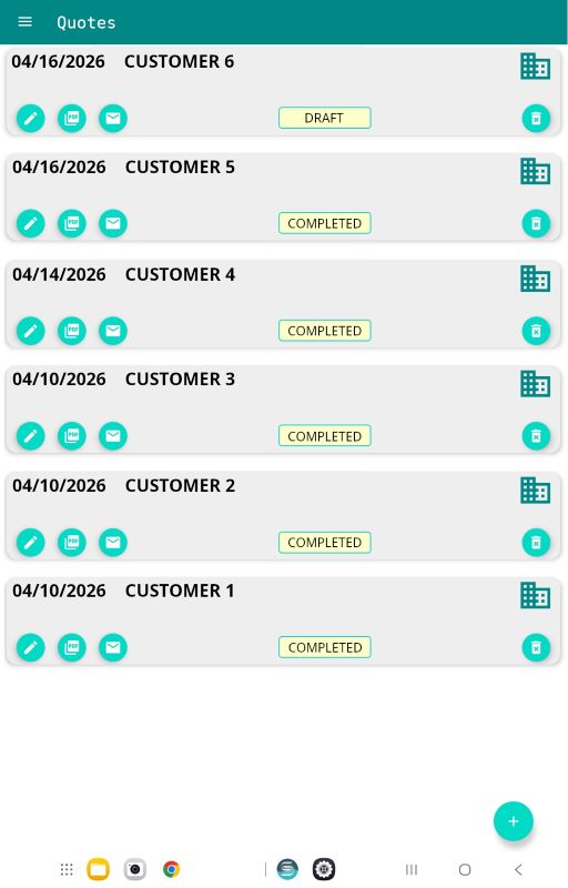 Mobile Quoting Example for Artisans